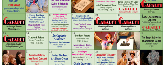 Arts Alive will showcase students and faculty from the Arts and Letters division in a celebration that features our juried student art exhibit; performances of our spring musical, Cabaret; choral...