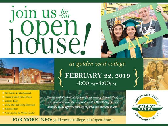 Golden West College Open House - Feb 22